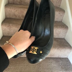 Tory Burch leather wedges
